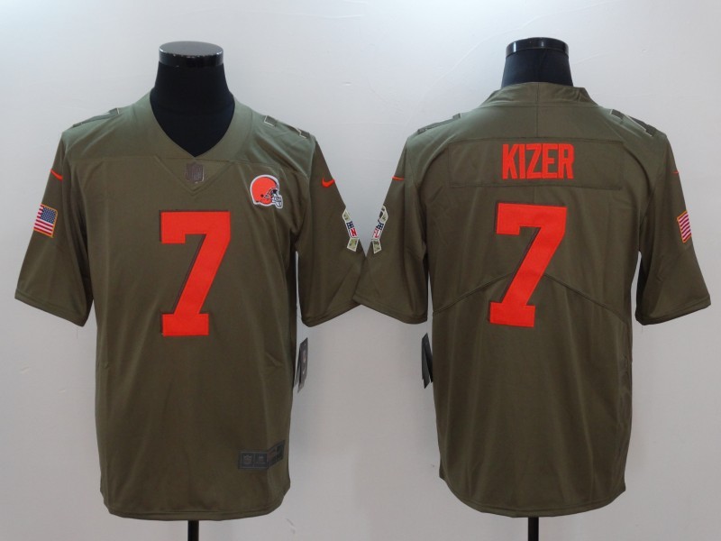Men's Cleveland Browns DeShone Kizer #7 Olive Jersey